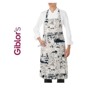 Grembiule Pettorina Cuochi Chef Parigi Fantasia Fumetto Giblor's Italia Art. 16P08H478 