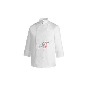 Casacca Giacca Cuoco Chef Professionale Manica Lunga Bianca Personalizzabile con Ricamo Art.2008001A