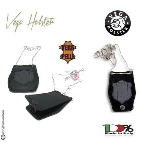 Portaplacca Porta Placca Porta Distintivo Doppio Uso Collo e Cintura Polizia di Stato Operativo Vega Holster Italia Art. 1WB51