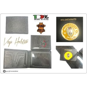 Portafoglio in Pelle Nuovo Modello Vega Holster con Placca Estraibile Volontari Misericordia Art.1WG59
