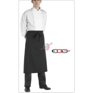 Grembiule Francese Lungo Cuoco Chef Banconiere Barista Ego Chef Italia Nero  Art.6107002C