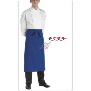 Grembiule Francese Lungo Cuoco Chef Banconiere Barista Ego Chef Italia Blu Royal Art.6107005C