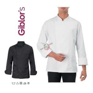Giacca Mirko Bianca o Nera  Chef Cuoco Ristorazione  GIBLOR'S Anche Personalizzata Art. 14P08