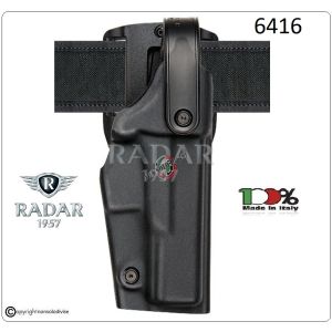 Fondina Tattica in Polyform Professionale Nera Livello Sicurezza 2° Polizia Carabinieri Vigilanza Art.6416