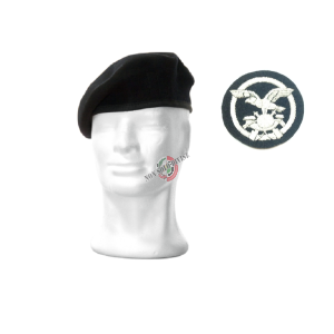 Basco Spagnolo Nero Bordo Tessuto Con Fregio Ricamato a Mano Alpini Fav Italia Art.FAV-BAS6