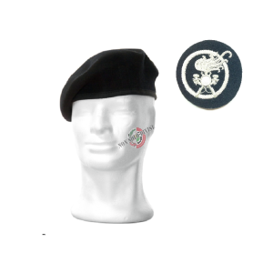 Basco Spagnolo Nero Bordo Tessuto Con Fregio Ricamato a Mano Bersaglieri Fav Italia Art.FAV-BAS5