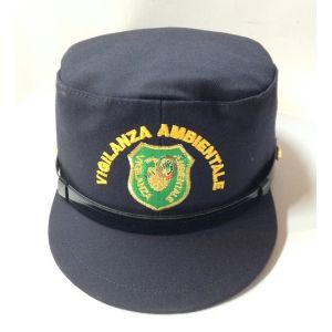 Berretto Tipo Polizia di Quartiere con Fregio Ricamato Vigilanza Ambientale  Art.FAV-GVAQ