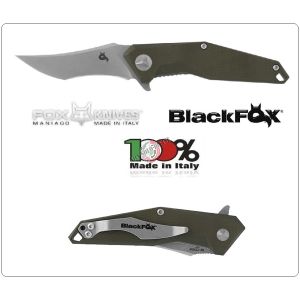 Coltello Serramanico Black FOX Kravi Shai G10 Green Hdl Lama Chiara BF729SW BF 729SW Art. BF-729SW