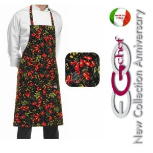 Grembiule Cucina Pettorina con Tascone cm 90x70 Tomato Art.704107