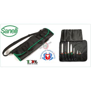 Rotolo Professionale per Cuochi e Chef Stagione Pieghevole Porta Coltelli con Interno Lavabile e Tracolla Sanelli Italia Art.CNF258