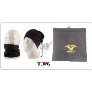 Scaldacollo Blu Fascia Scalda Collo Berretto Doppio Uso Con Ricamo Guardia Venatoria Ambientale Art. NSD-BRK-17