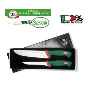 Confezione Coltelli Professionali Francese cm 22 Disosso cm Sanelli Italia Cuoco Chef Ristorante Idea Regalo Art. 900602