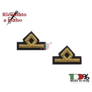 Coppia di Gradi Manica Canutiglia Ricamati a Mano Aeronautica Militare Sottotenente Art.AERO-1