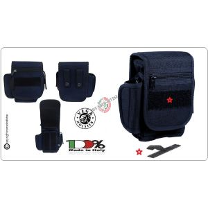 Borsetto Blu Navy Multiuso per Cinturone Cordura Vega Holster Italia Nuova Divisa Polizia di Stato Art. 2G66B