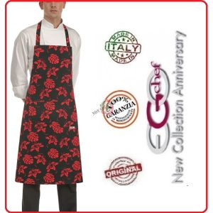 Grembiule Cucina Pettorina con Tascone cm 90x70 IBISCUS Ego Chef Italia Art. 6103140A