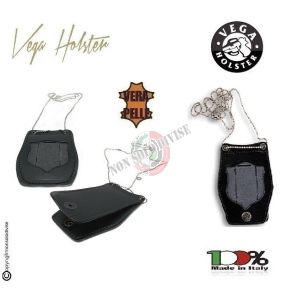 Portaplacca Porta Placca Porta Distintivo Doppio Uso Collo e Cintura Polizia di Stato Operativo Vega Holster Italia Art. 1WB51