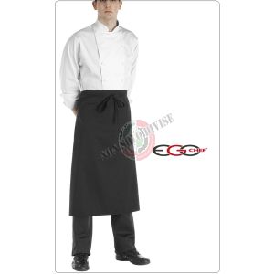 Grembiule Francese Lungo Cuoco Chef Banconiere Barista Ego Chef Italia Nero  Art.6107002C