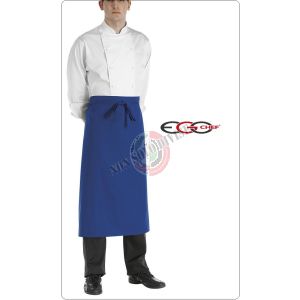 Grembiule Francese Lungo Cuoco Chef Banconiere Barista Ego Chef Italia Blu Royal Art.6107005C