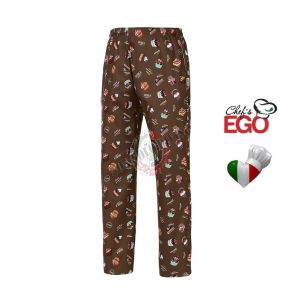 Pantalone Pantaloni Pants Hose Coulisse Cuoco Chef Professionale Ego Chef Italia  SWEETS Dolci  Art. 3502136A
