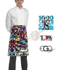 Grenbiule Falda Banconiere Con Tascone GRAPHIC cm 70x70 Ego Chef Italia Art.6101144A