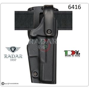 Fondina Tattica in Polyform Professionale Nera Livello Sicurezza 2° Polizia Carabinieri Vigilanza Art.6416