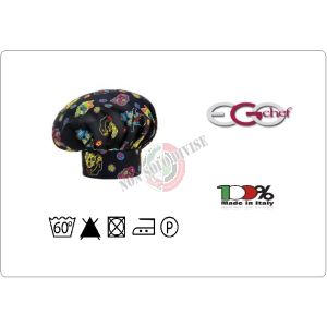 Cappello Copricapo Berretto Cap Cuoco Chef Ego Chef Italia Mexico  Art. 7000148A