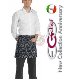 Grembiule Falda Banconiere Con Tascone Skulls Teschi Terrore Morte  cm 40x70 Art. 6100120A