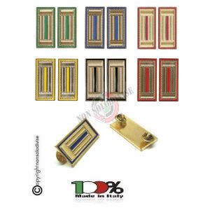 Alamari Mostrine Metallo Fondo Oro Camicia Giallo -Blu - Verde - Nero - Rosso - Cermesi GPG IPS Guardie Giurate  Art. ALA-GPG-X