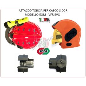 Attacco Torcia Portalampada Peli e Similari per Casco Originale Sicor VFR EVO e EOM R5840X Vigili del Fuoco Protezione Civile Soccorsi CRI Art.5490005722
