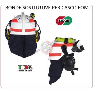 Adesivi Originali Ricambio Per Casco EOM Sicor Vigili del Fuoco VVFF Protezione Civile Art.5223050308
