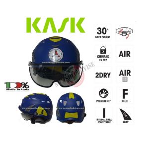Casco Blu Protezione per Operatori di Protezione Civile PLASMA PC KASK ITALIA Art. WHE00014