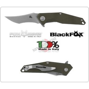 Coltello Serramanico Black FOX Kravi Shai G10 Green Hdl Lama Chiara BF729SW BF 729SW Art. BF-729SW