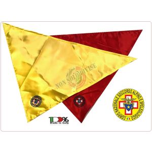 Foulard Sciarpa Triangolo con Ricamo Soccorso Alpino e Speleologico Novità Art.NSD-SOC-ALP