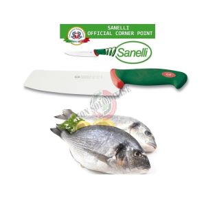 Coltello Professionale Giapponese cm 18 Sanelli Italia Cuochi Chef Approvato dalla F.I.C. Federazione Italiana Cuochi Art. 313618