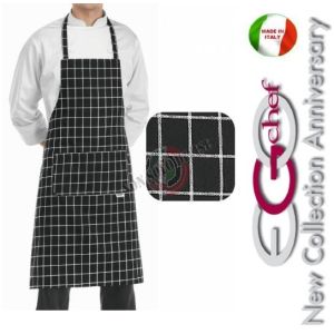 Grembiule Cucina Pettorina con Tascone cm 90x70 Square  Art. 6103121A