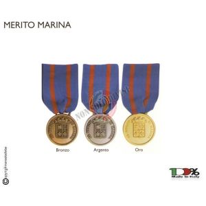 Medaglia Merito Marina Metallo 3D Prodotto Ufficiale Argento Bronzo Oro Art.FAV-20
