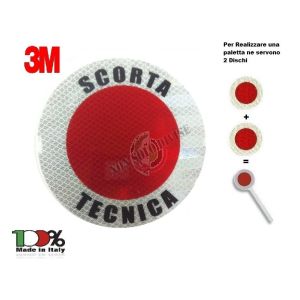Adesivo 3M Per Paletta Rosso Scorta Tecnica Art. NSD-ST