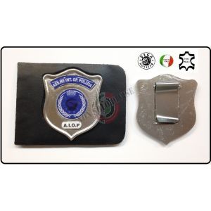 Placca con Supporto Cuoio Da Inserire sl Portafoglio A.I.O.P. AIOP  Vega Holster Italia 1WG Art.1WG-AIOP