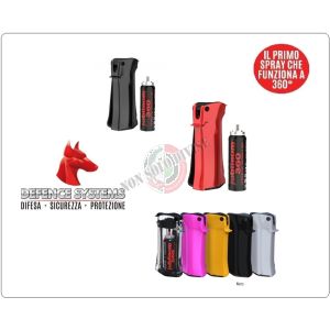Spray Peperoncino Novità  JUBILEUM 360 Potentissimo Defend Sistem Libera Vendita NERO Polizia Carabinieri Guardie Giurate Libero Trasporto  Art. 99900