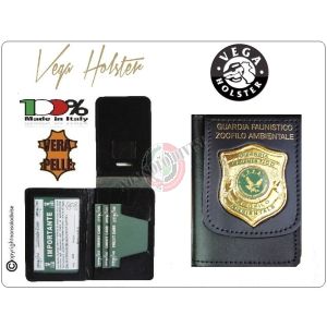 Portafoglio Portadocumenti con Placca Guardia Faunistica Zoofila Ambientale New Vega Holster Italia  Art. 1WD136