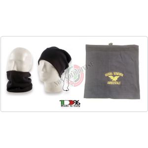Scaldacollo Blu Fascia Scalda Collo Berretto Doppio Uso Con Ricamo Guardia Venatoria Ambientale Art. NSD-BRK-17