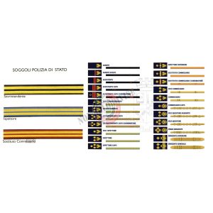 Soggolo per Berretto Tesa Polizia di Stato per tutti i Gradi da agente a Dirigente Art. FAV-TESA-1