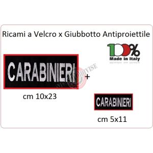 Patch Toppa Vendita a Coppia Grande 23x10 + Piccola 11x5 CARABINIERI per Giubbotto Antiproiettile o Gilet Tattico Art.CC-23x10