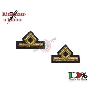 Coppia di Gradi Manica Canutiglia Ricamati a Mano Aeronautica Militare Sottotenente Art.AERO-1