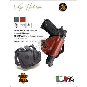 Fondina a Canna Scoperta da cintura con Sistema Sicurezza Automatico Vega Holster Italia Art.NS1