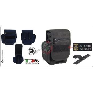 Borsetto Tasca Multiuso per Cinturone Cordura Vega Holster Italia con Ricamo a Velcro Guardia Giurata  Art. 2G66-GG