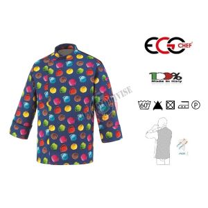 Giacca Cuoco Chef Black Confort Air ICE CREAM  Ego Chef Art. 20290141