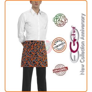 Grembiule Falda Banconiere Con Tascone Lobster Aragoste cm 40x70 Ego Chef Italia Art. 6100134A