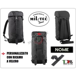 Zainetto Tattico Nero Walker Backpack 20 L Black - Mil-Tec PERSONALIZZABILE Art. 14026002