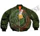 Giubbino Pilota Bomber Aeronautica Militare Mod. MA1 Pilota Verde Interno Arancione Art. 10403001